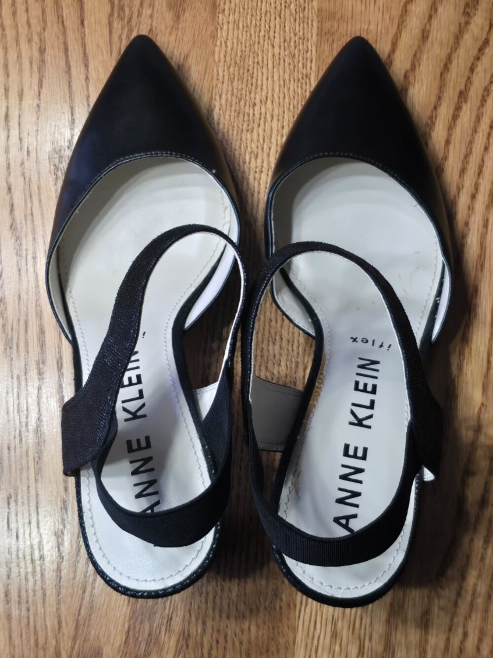 Anne Klein Pointed Toe Ankle Strap Pump Black Women Size 10 - Picture 2 of 9